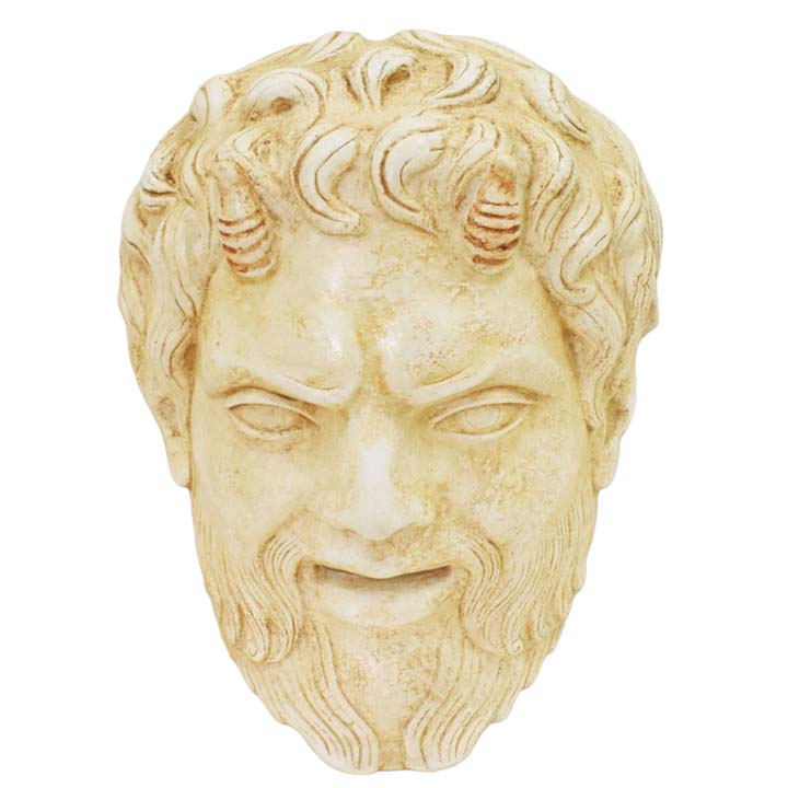 Satyr Mask - Dionysus Companion - Ancient Greek Theater Comedy Tragedy - Satiros