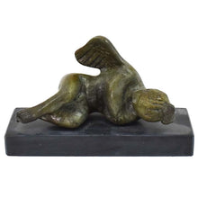 Load image into Gallery viewer, Sleeping Eros Bronze Figurine - Winged God of Love - Son of Aphrodite - Cupid
