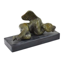 Load image into Gallery viewer, Sleeping Eros Bronze Figurine - Winged God of Love - Son of Aphrodite - Cupid
