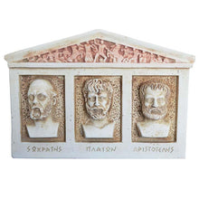 Load image into Gallery viewer, Socrates Aristotle Plato Relief Sculpture - Fathers of Philosophy Student Teacher
