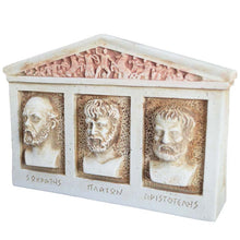 Load image into Gallery viewer, Socrates Aristotle Plato Relief Sculpture - Fathers of Philosophy Student Teacher
