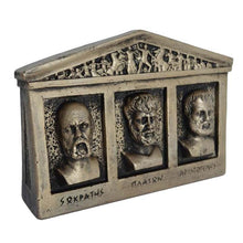 Load image into Gallery viewer, Socrates Aristotle Plato Relief Statue - Fathers of Philosophy - Student Teacher
