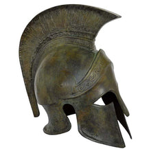 Load image into Gallery viewer, Corinthian solid bronze helmet with crest - Ancient Greek warriors
