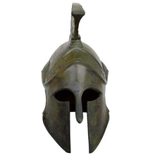 Load image into Gallery viewer, Corinthian solid bronze helmet with crest - Ancient Greek warriors
