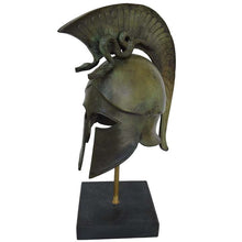 Load image into Gallery viewer, Corinthian pure Bronze Helmet with Serpents - Ancient Greece - Medium Size
