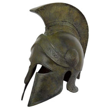 Load image into Gallery viewer, Corinthian solid bronze helmet with crest - Ancient Greek warriors
