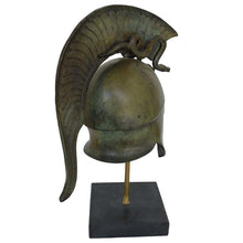 Load image into Gallery viewer, Corinthian pure Bronze Helmet with Serpents - Ancient Greece - Medium Size
