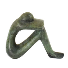 Load image into Gallery viewer, Cycladic Bronze contemplation figurine - Ancient Modern Art Abstract Simplicity
