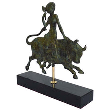 Load image into Gallery viewer, The Abduction of Europa by Zeus bronze flat figure - The godmother of a continent
