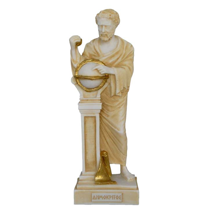 Democritus Aged Statue - The Father of Atomic Theory - Ancient Greek Philosopher