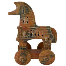 Load image into Gallery viewer, Trojan horse clay statue sculpture - Greek Mythology - Homer iliad war - Odyssey
