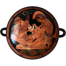 Load image into Gallery viewer, Trojan War Achilles binding Patroclus wounds small Kylix - Sosias Painter
