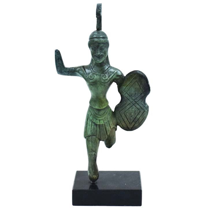 Trojan War Bronze Figurine - Ancient Greek Warrior sculpture - Homer iliad