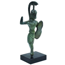 Load image into Gallery viewer, Trojan War Bronze Figurine - Ancient Greek Warrior sculpture - Homer iliad
