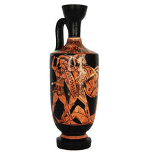 Load image into Gallery viewer, Trojan War small Lekythos Vase - Achilles Hector Menelaos Paris Mythical battle
