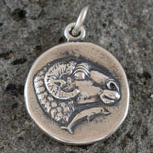 Load image into Gallery viewer, Sterling Silver Pendant Ram Head - Delphi Coin - Dolphins - Nobility
