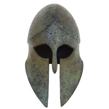 Load image into Gallery viewer, Corinthian solid Bronze helmet - Olympia Museum Reproduction - Spartans Armor
