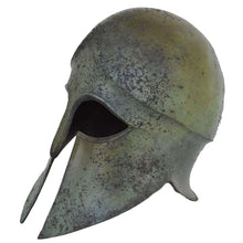 Load image into Gallery viewer, Corinthian solid Bronze helmet - Olympia Museum Reproduction - Spartans Armor
