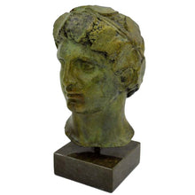 Load image into Gallery viewer, Dionysus Bacchus bronze bust statue - God of Wine Ritual Madness and ecstasy
