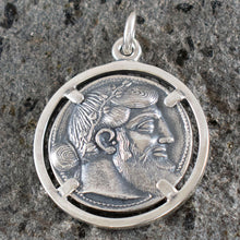 Load image into Gallery viewer, Dionysus Bacchus Satyr Sterling Silver Pendant - Phallus - Dionysos God of Wine
