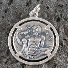 Load image into Gallery viewer, Dionysus Bacchus Satyr Sterling Silver Pendant - Phallus - Dionysos God of Wine
