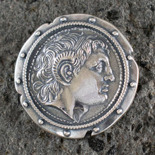 Load image into Gallery viewer, Alexander The Great Silver Pendant Brooch Pin
