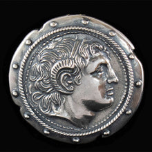 Load image into Gallery viewer, Alexander The Great Silver Pendant Brooch Pin
