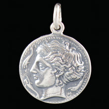 Load image into Gallery viewer, Artemis Silver Pendant - Syracuse Dekadrachm - Diana
