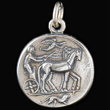 Load image into Gallery viewer, Artemis Silver Coin Pendant - Syracuse Coin - Diana Mistress of Animals - Nike
