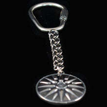 Load image into Gallery viewer, Star of Macedonia 925 Silver Keychain - Alexander the Great King - Vergina Sun
