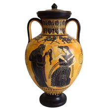 Load image into Gallery viewer, Dionysos with Maenads by Amasis - Ancient Greek Amphora Replica - Cabinet des Médailles
