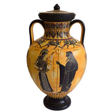 Load image into Gallery viewer, Dionysos with Maenads by Amasis - Ancient Greek Amphora Replica - Cabinet des Médailles
