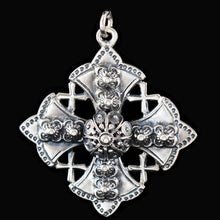 Load image into Gallery viewer, Byzantine Silver Cross - Large Ornate - Hand Made in Greece - 925
