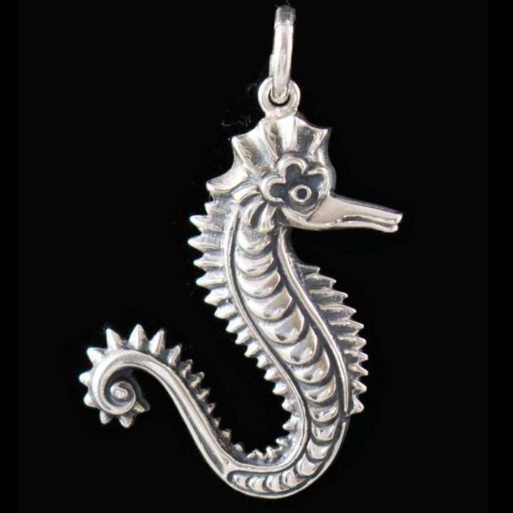 Seahorse Silver Pendant - Hippocampus