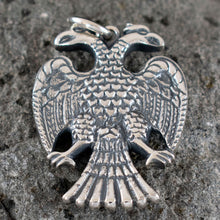 Load image into Gallery viewer, Double Headed Eagle Silver Pendant
