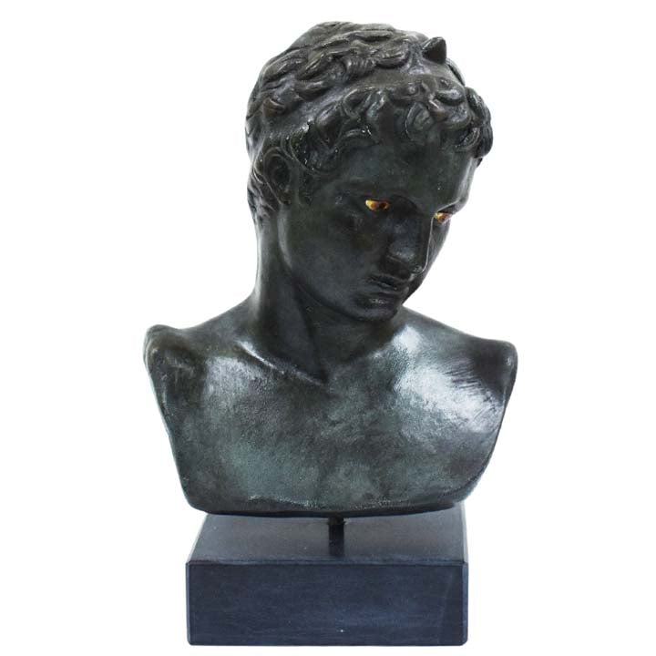 Ephebe of Marathon bust - Bronze color effect statue - Young boy