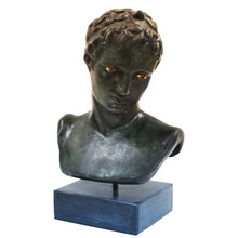 Load image into Gallery viewer, Ephebe of Marathon bust - Bronze color effect statue - Young boy
