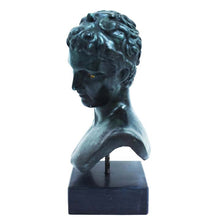 Load image into Gallery viewer, Ephebe of Marathon bust - Bronze color effect statue - Young boy
