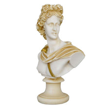 Load image into Gallery viewer, Apollo Small Aged Bust - God of Music Poetry Sun and Light Prophecy and Healing
