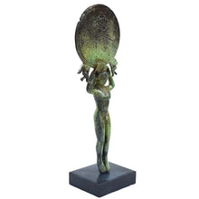 Load image into Gallery viewer, Ancient Greek Bronze Mirror with a Support in the Form of a Young Man Kouros and two Cupids
