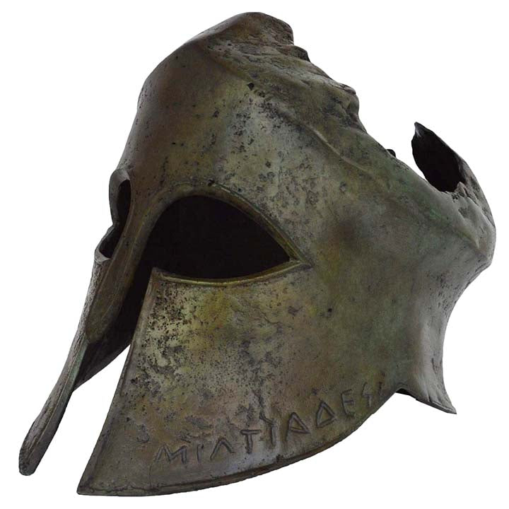 General Miltiades Bronze Helmet from Battle of Marathon - Olympia Museum Replica