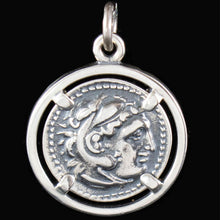 Load image into Gallery viewer, Alexander The Great Hercules Silver Pendant - Macedonia King
