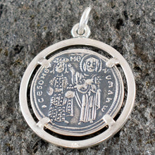 Load image into Gallery viewer, Byzantine Konstantinato Pendant - Romanus III Argyrus Histamenon - Christ Enthroned
