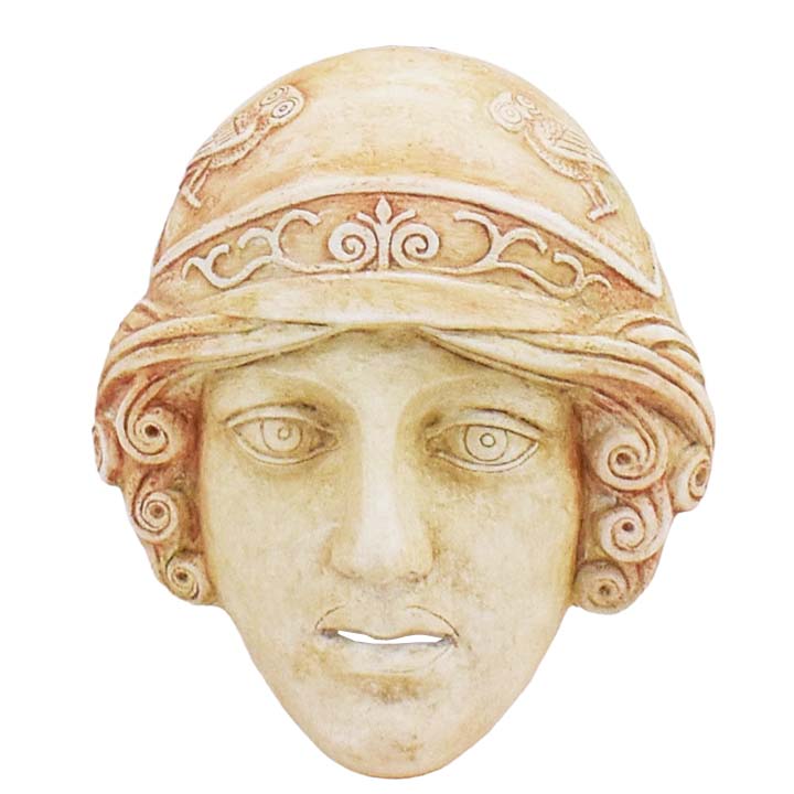 Goddess Athena Miniature Mask - Ancient Greek Theater - Protector of Athens