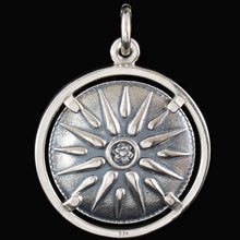 Load image into Gallery viewer, Star of Macedonia 925 Large Silver Pendant - Alexander the Great King - Vergina Sun
