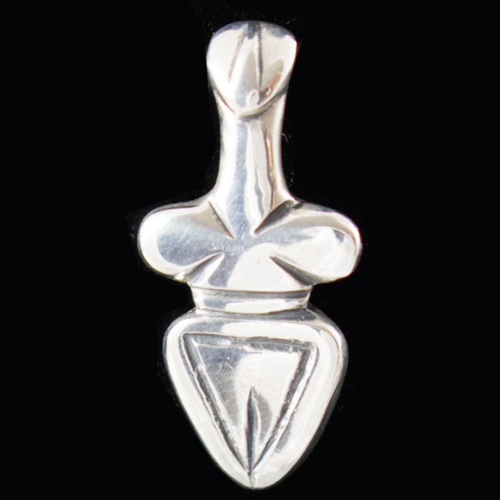 Cycladic Women Figurine Silver Pendant - Cycladic Art - Ancient Greece - Modern