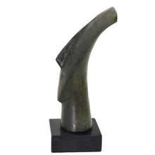 Load image into Gallery viewer, Cycladic Bronze Head - Abstract Art statue - Simplicity - Ancient Aegean Culture
