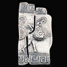 Load image into Gallery viewer, Spartan Mural Reproduction Silver Pendant Brooch Pin - King Leonidas
