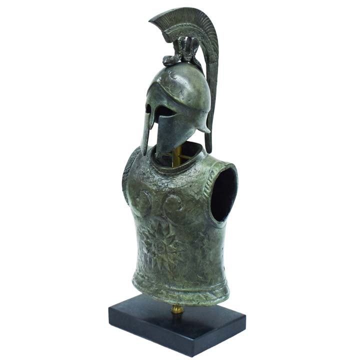 Greek Spartan Corinthian Small Helmet - Armor Hoplite soldier - Pure Bronze Item