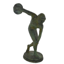 Load image into Gallery viewer, Discobolus miniature statue - Ancient Greek bronze Discus thrower reproduction
